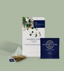 GINGER & LEMON LA TETERA AZUL ORGANIC PREMIUM TEAS